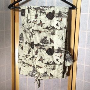 Men’s Large pjs bottom pants, turkey and pheasant